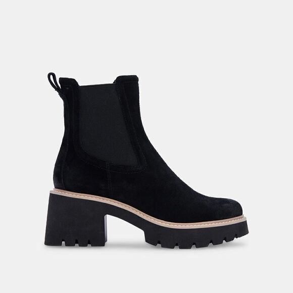 Dolce vita Hawk H20 Wide Booties Onyx Suede - Picture 1 of 10